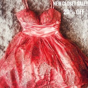 US size 3/4 juniors coral party dress!